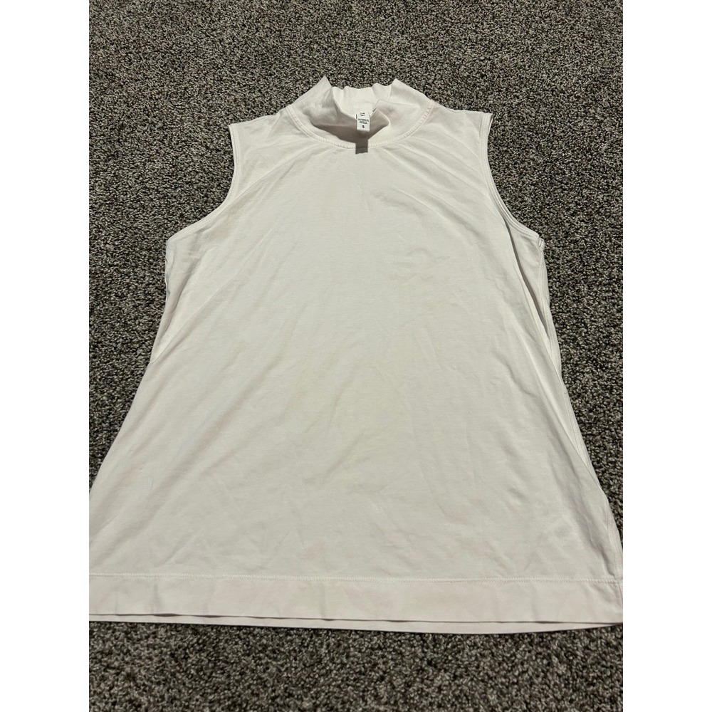 B8 Athleta High Neck Sleeveless Top White Women's Size Small tank‎